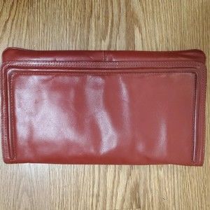 Vintage maroon oversized clutch